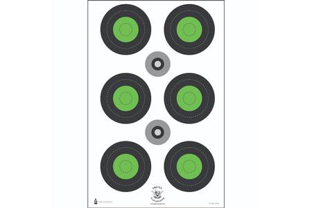 ACTION TGT TRIDENT BLSEYE GRN 100PK