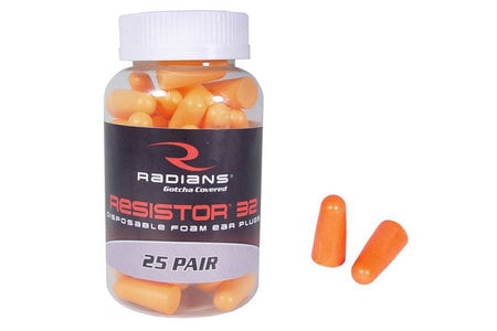 RESISTOR 32 FOAM EARPLUGS, 25 PAIR