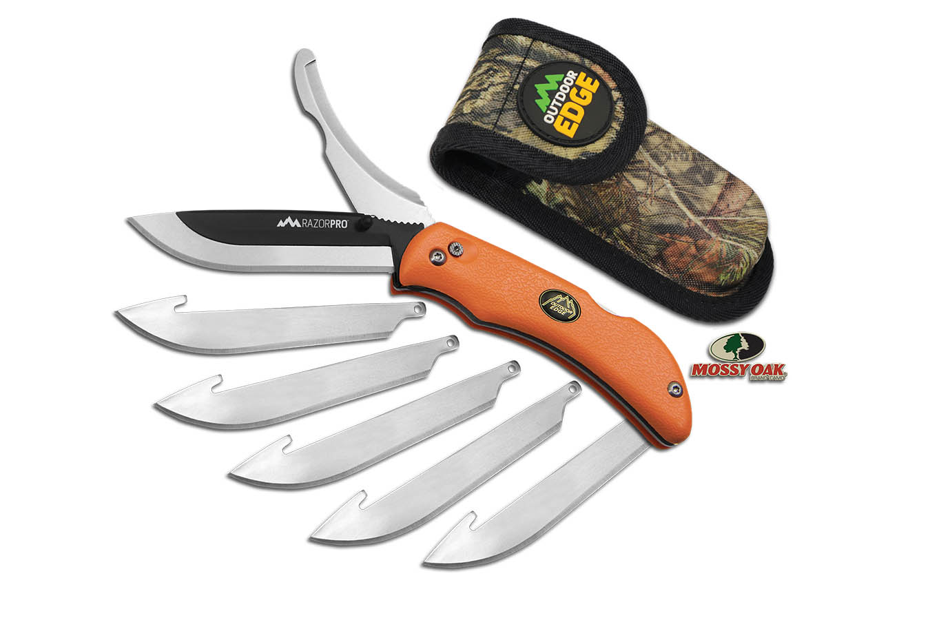 Outdoor Edge RazorPro 3.5 Inch Folding Knife, 8 Blades
