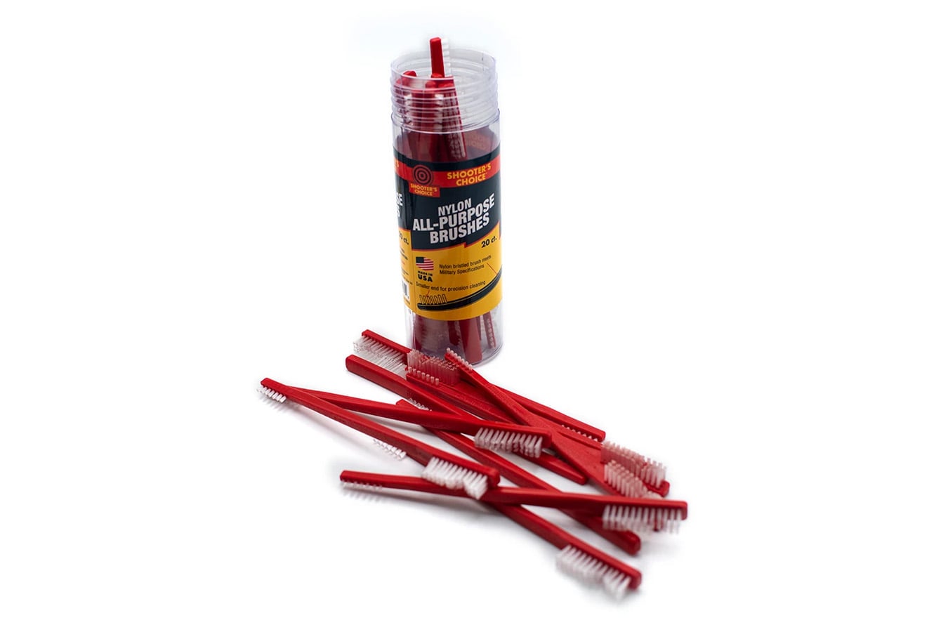 Shooters Choice Nylon All Purpose Receiver Brushes 20 Pack