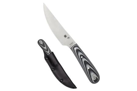 SPYDERCO BOW RVR G-10 BLK/WTE W/STH