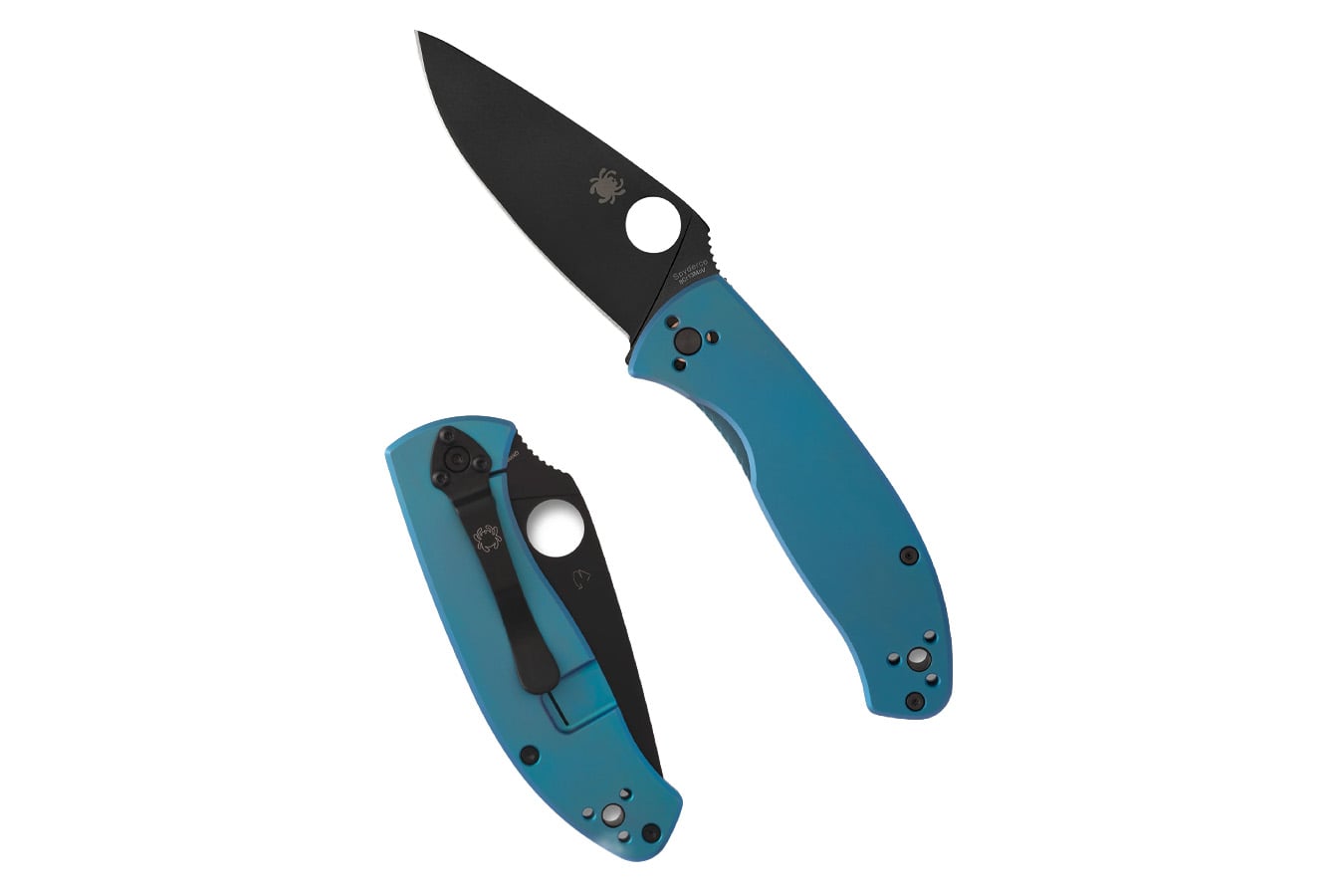 Spyderco Tenacious R.I.L. Folding Pocket Knife (Blue Titanium)