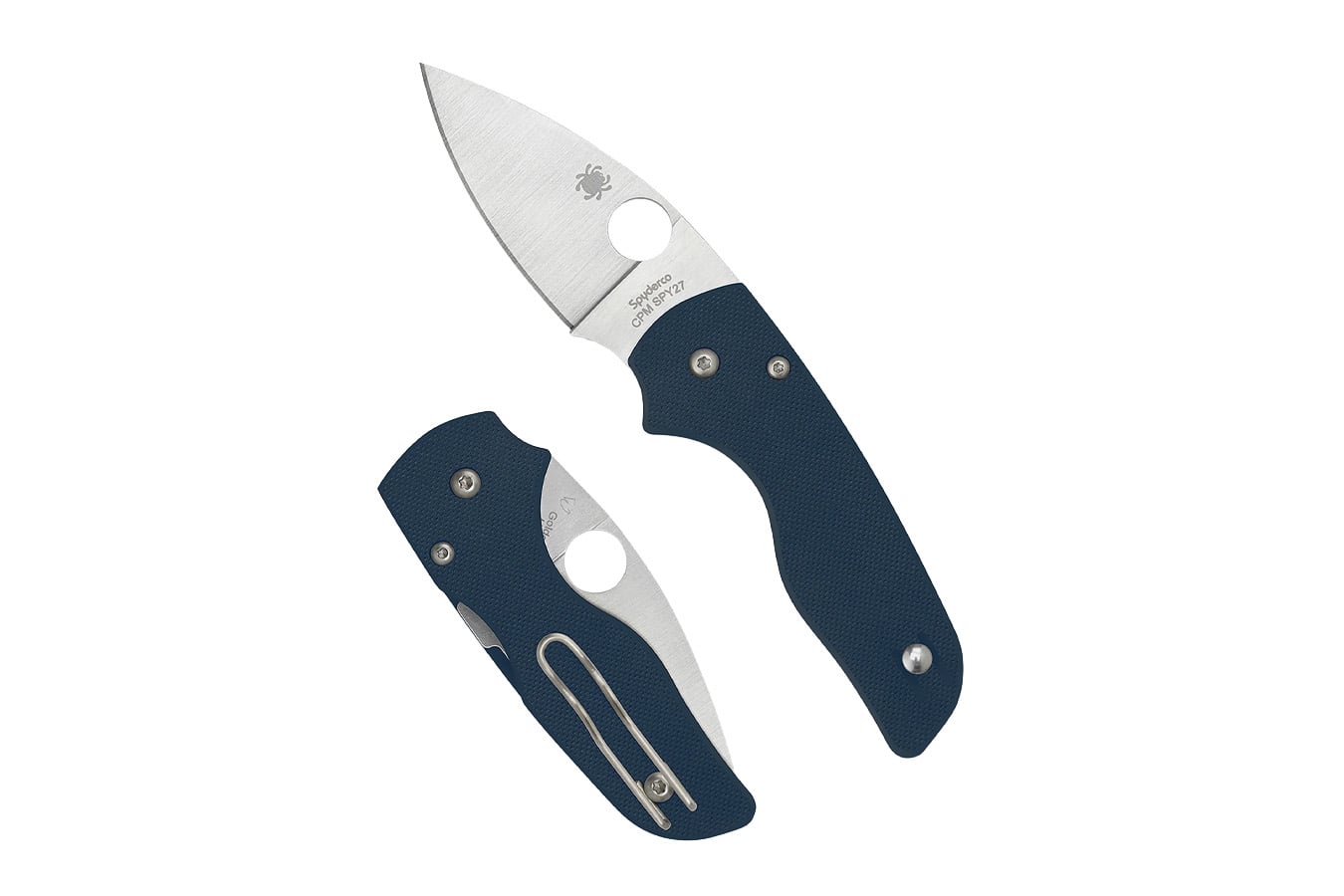 Spyderco Lil' Native CPM SPY27 Folding Pocket Knife (Blue)
