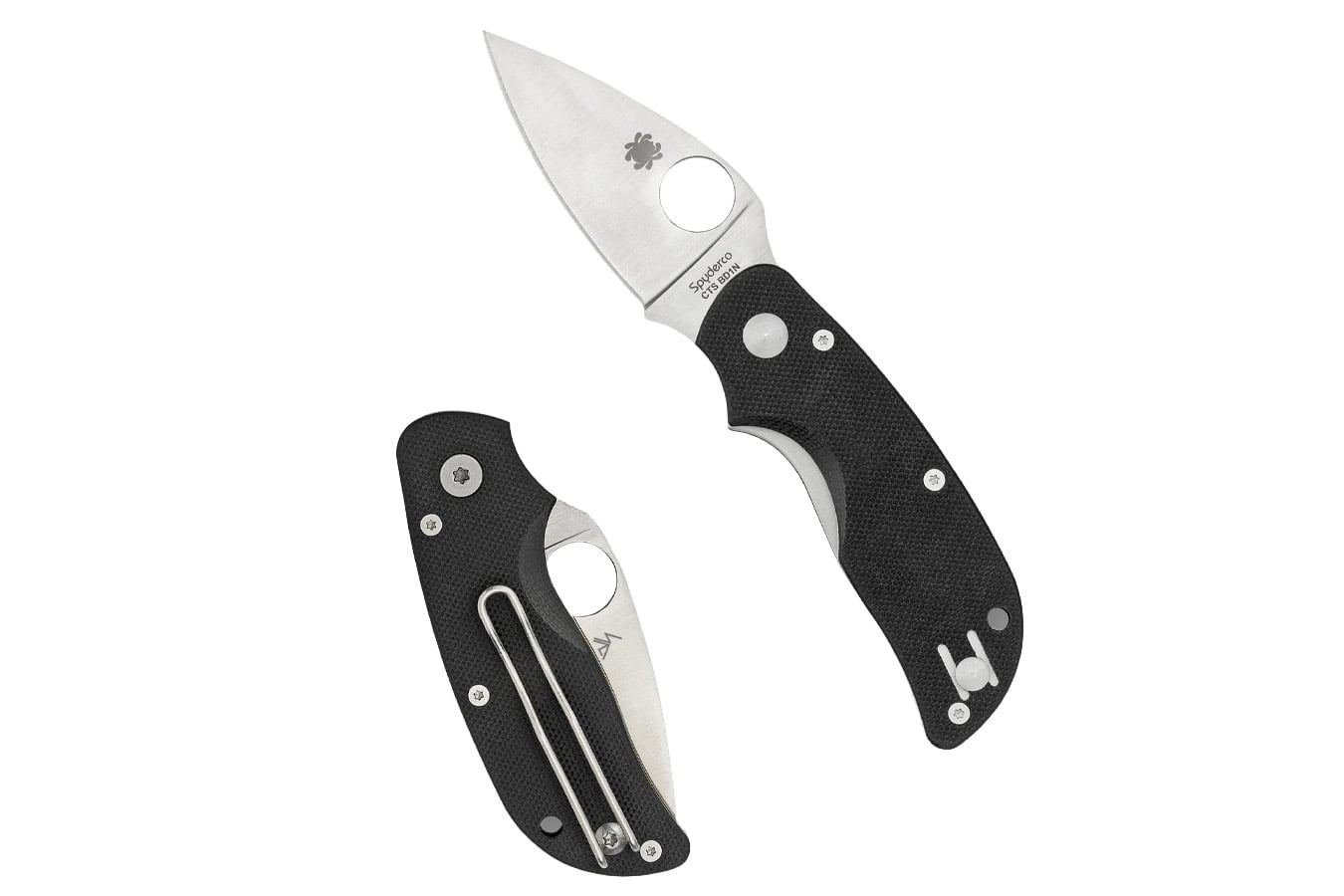Spyderco Cat Folding Pocket Knife (Black)