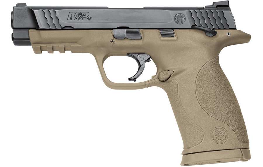 SMITH AND WESSON MP45 45ACP DARK EARTH WITH THUMB SAFETY
