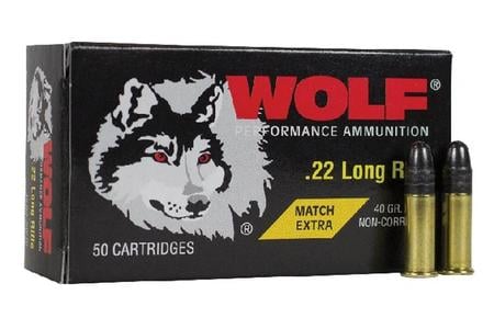 Wolf Ammo 22LR 40gr Round Nose Match Target 50/Box