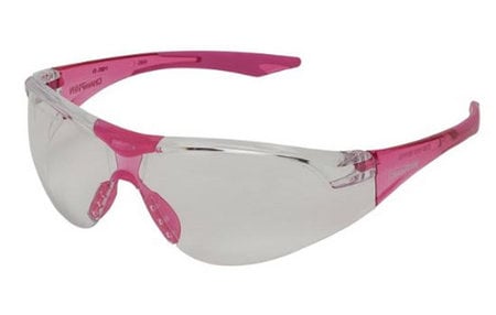 CHAMPION TARGET COMPANY Slim Fit Shooting Glasses with Clear Lens and Pink Frame