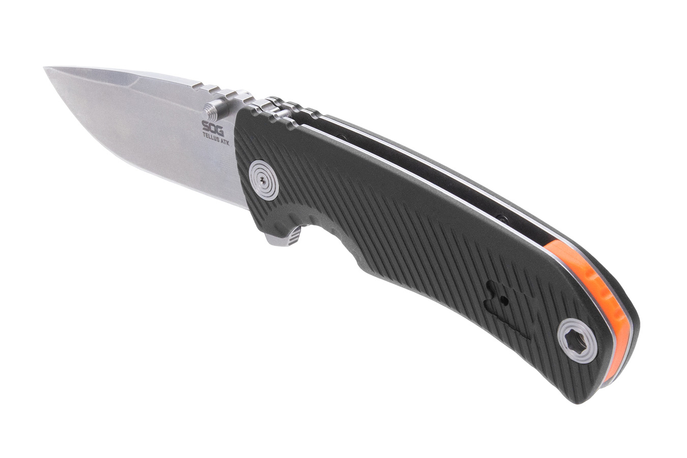 Sog Specialty Knives Tellus ATK Folding Pocket Knife - Black/Orange