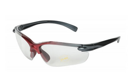 SHOOTING GLASSES CLEAR/BLACK/RED