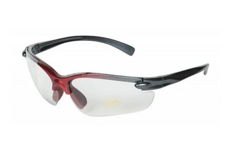 SHOOTING GLASSES CLEAR/BLACK/RED