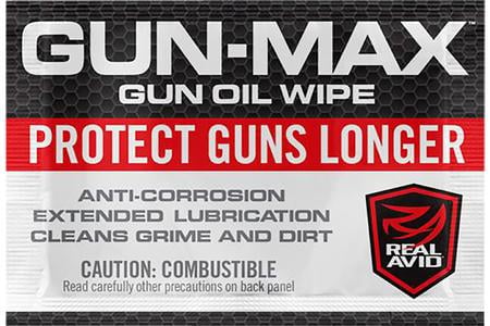 REAL AVID GUN-MAX OIL WIPES 25PK