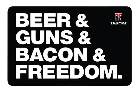 TEKMAT MAT BEER/GUNS/BACON  FREEDOM