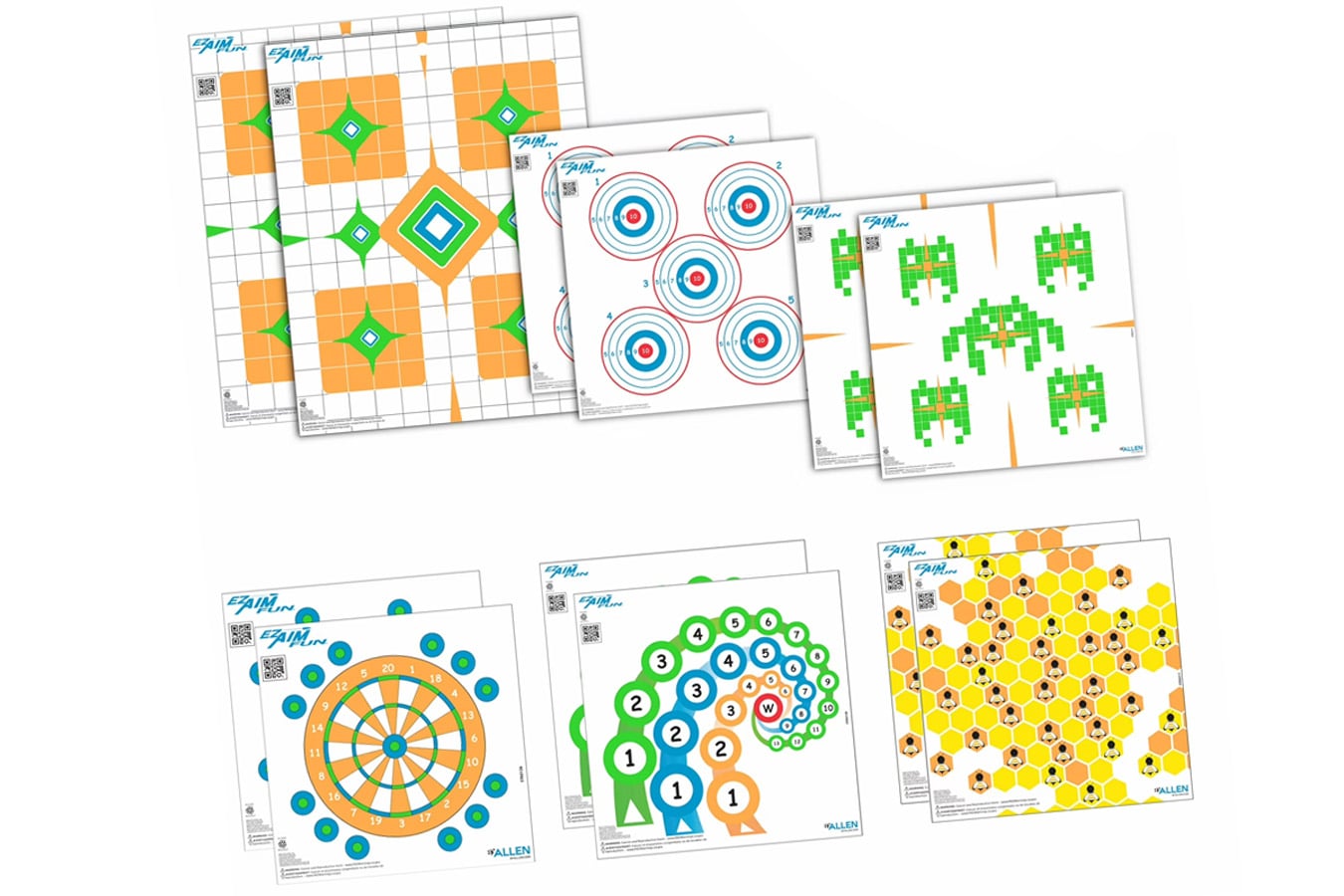 Allen EZ Aim Fun Assorted Paper Target 12-Pack