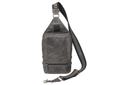 SLING BACKPACK DISTRESSED BUFFALO GREY
