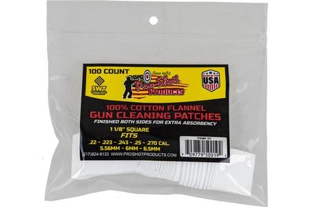 PRO-SHOT PATCH .22-.270CAL 100CT