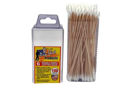 PRO-SHOT DBL END COTTON SWAB 100PK