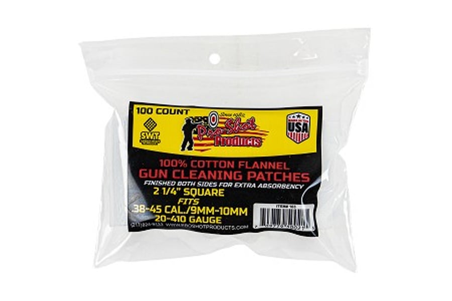 Pro Shot Pro-Shot .38-.45 Cal./20-.410 GA Cleaning Patches 100 Count