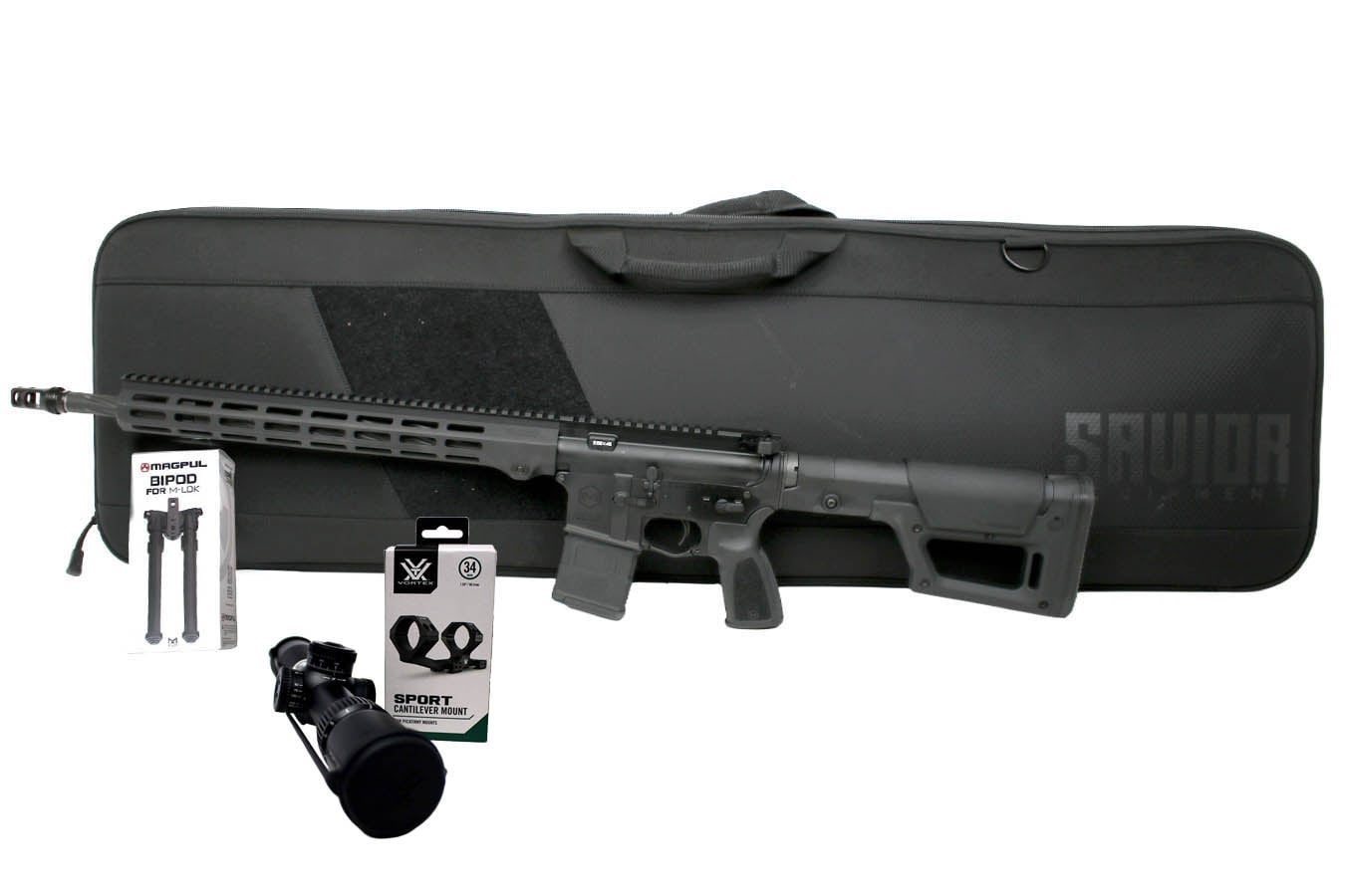 Maxim Defense MD-15 Duty Precision 5.56mm Bundle with Vortex Venom Scope/Rings, Savior Bag and Magpul Bipod
