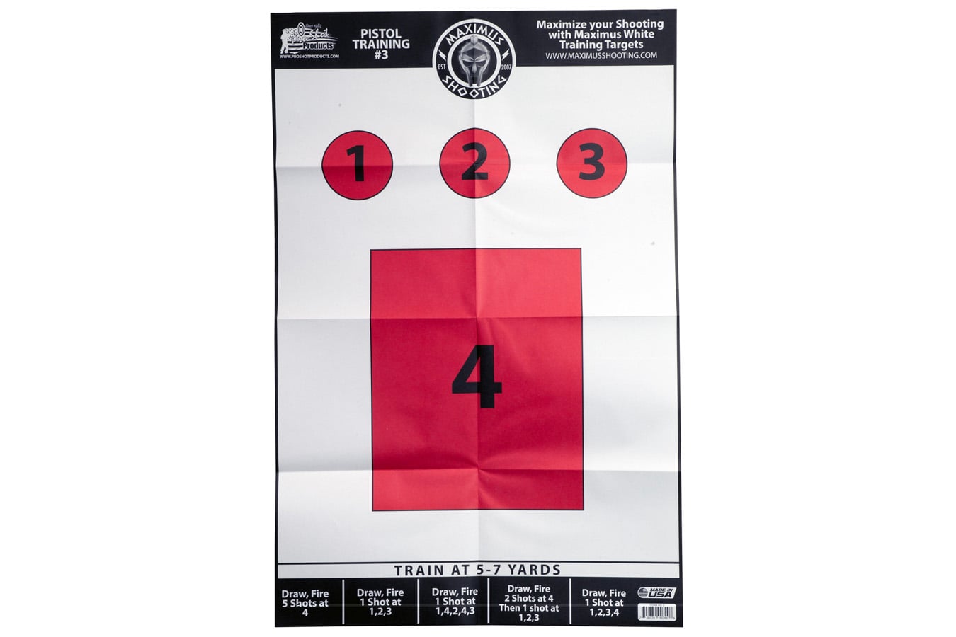 Pro Shot Maximus White Pistol Training Target Set 23