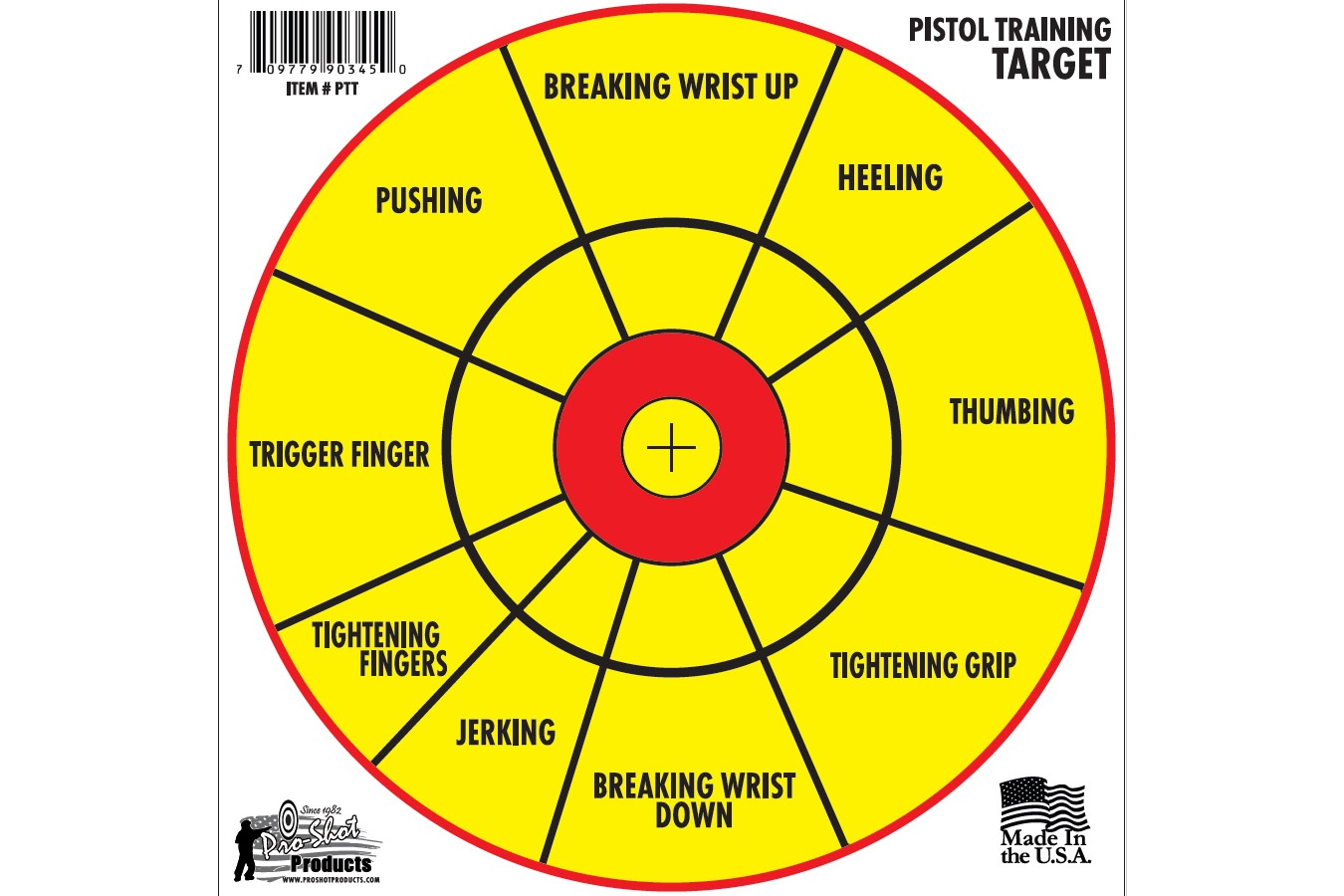 Pro Shot Pistol Training Target - 6 Pack