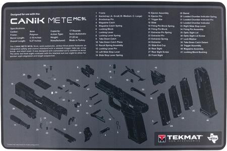 TEKMAT CANIK MC9L GUN CLEANING MAT