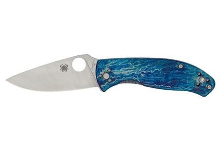 SPYDERCO TENACIOUS TI DISRY BLU/SLV