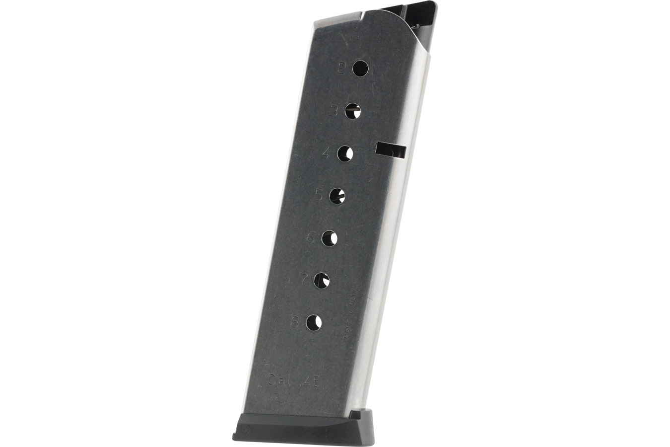 Mecgar 1911 Government 45 ACP 8-Round Stainless Steel Magazine