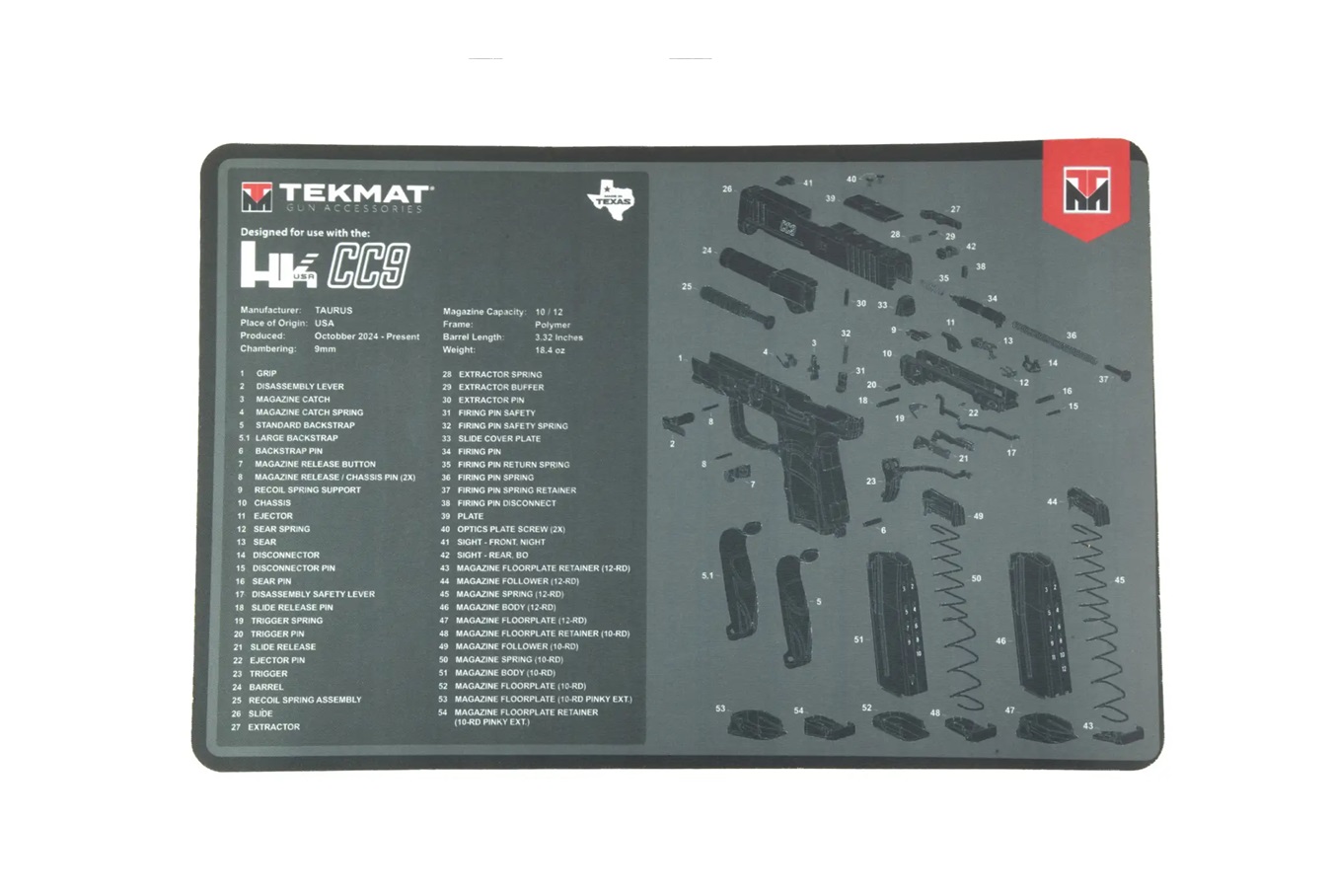 Tekmat HK CC9 Gun Cleaning Mat