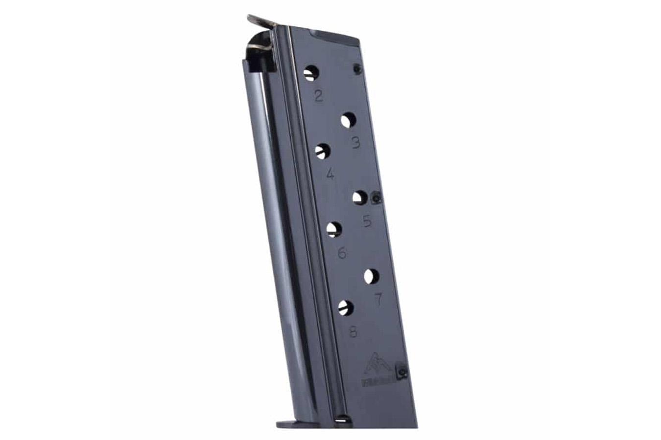 Mecgar 1911 Full Size 40 S&W 8-Round Magazine with Blue Finish
