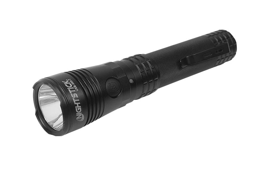 Nightstick Turbo High Candela USB Dual-Light Rechargeable Tactical Flashlight - Black