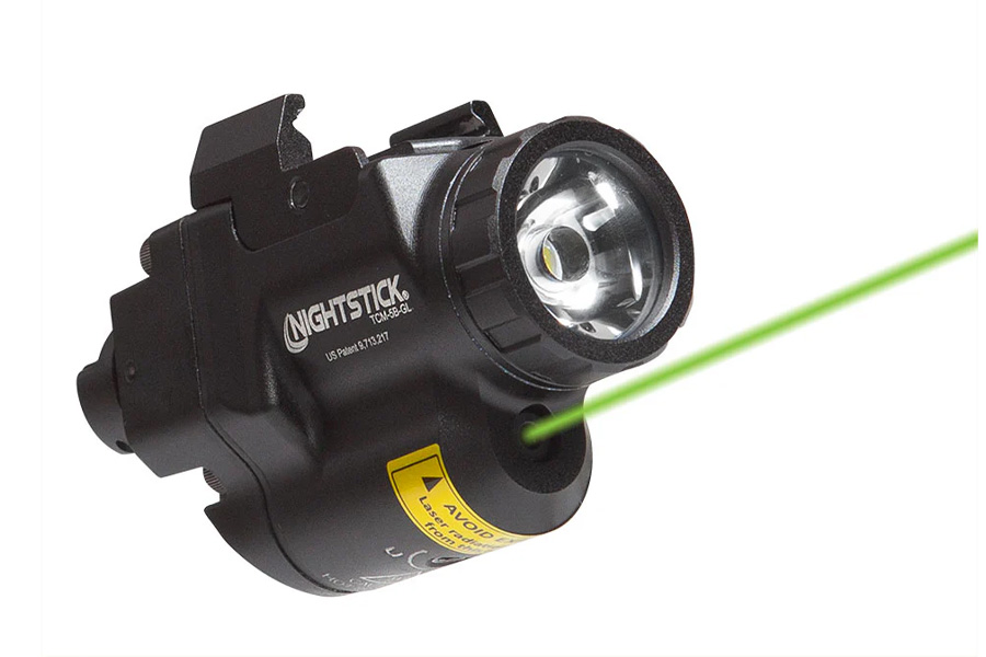 Nightstick Subcompact Weapon-Mounted Light for Narrow Rail Handguns w/Green Laser