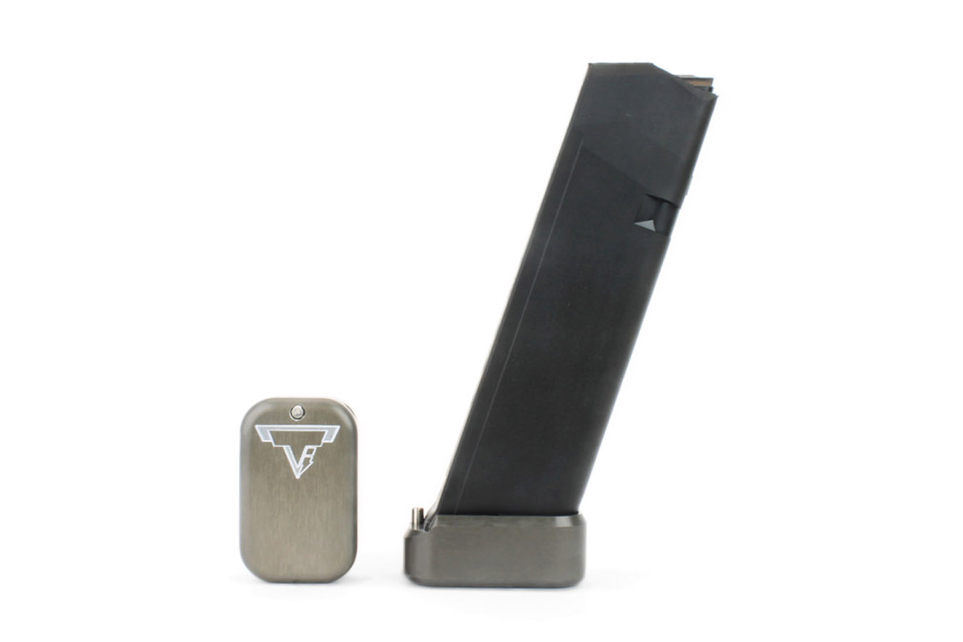 Taran Tactical Firepower Base Pad Kit for Glock 9/40 +3/4 Titanium Gray