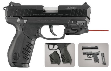 RUGER SR22 22LR Rimfire Pistol with Crimson Trace Laser