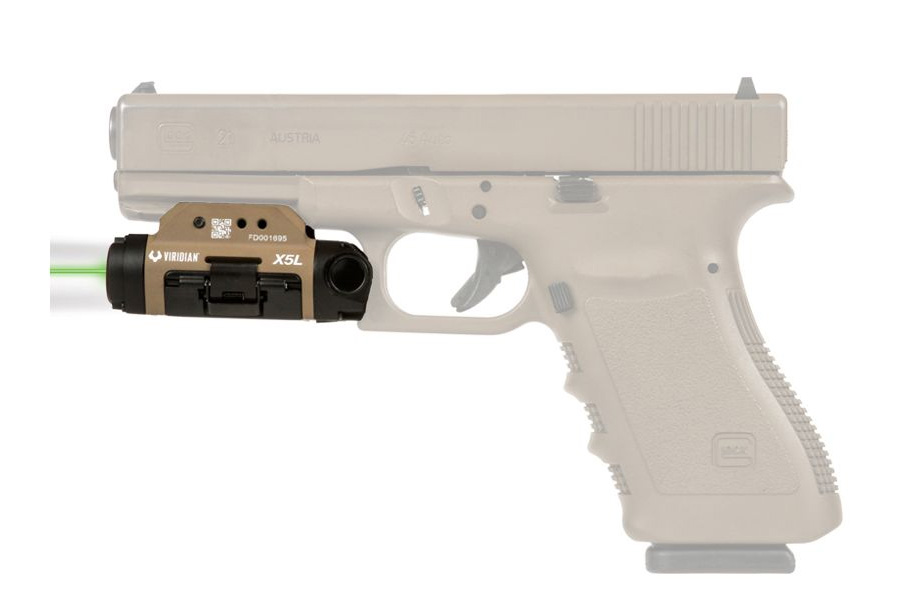 Viridian X5L Gen 3 Green Laser Sight + Tactical Light, FDE