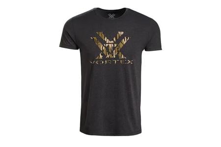 MENS MO BOTTOMLAND CAMO CORE LOGO SS TEE CHARCOAL
