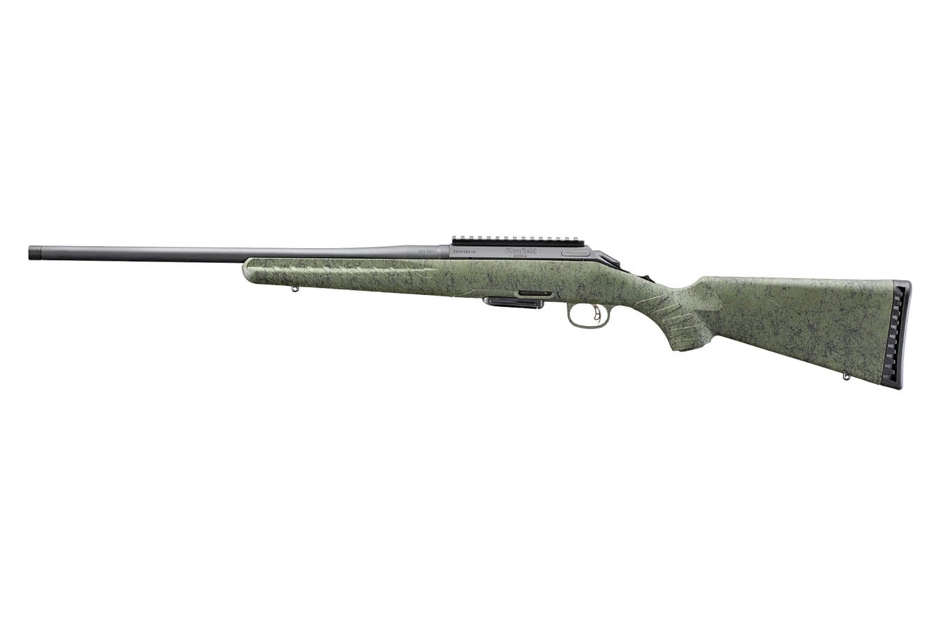 Glenfield Model A 223 Rem Bolt-Action Rifle with Moss Green Splatter Stock and 20 Inch Threaded Barrel