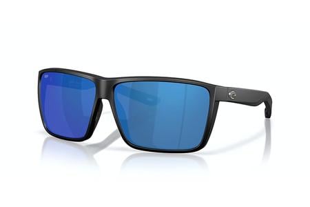 RINCON II MATTE BLACK WITH BLUE MIRROR LENSES
