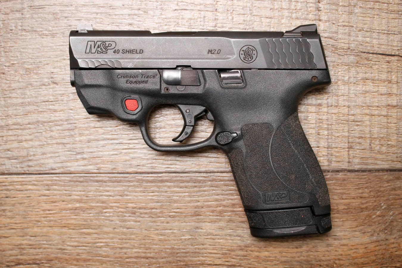 Smith & Wesson M&P40 Shield M2.0 40 S&W Police Trade-In Pistol with Crimson Trace Laser
