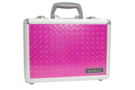 ALUMALOCK PINK DOUBLE PISTOL CASE