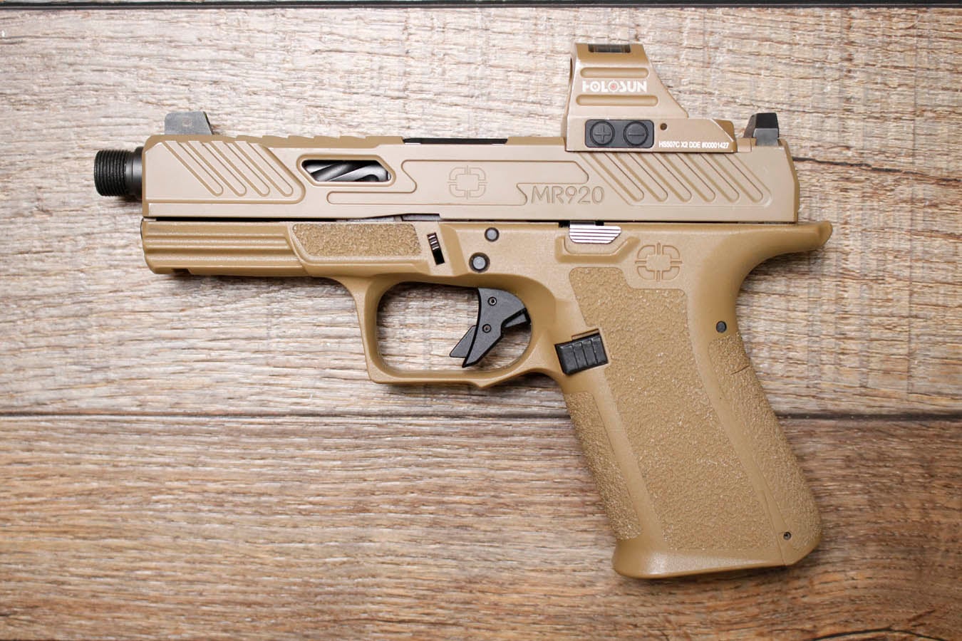 Shadow Systems MR920 Elite FDE 9mm Threaded Barrel Police Trade-in Pistol with Holosun 507C X2 Optic