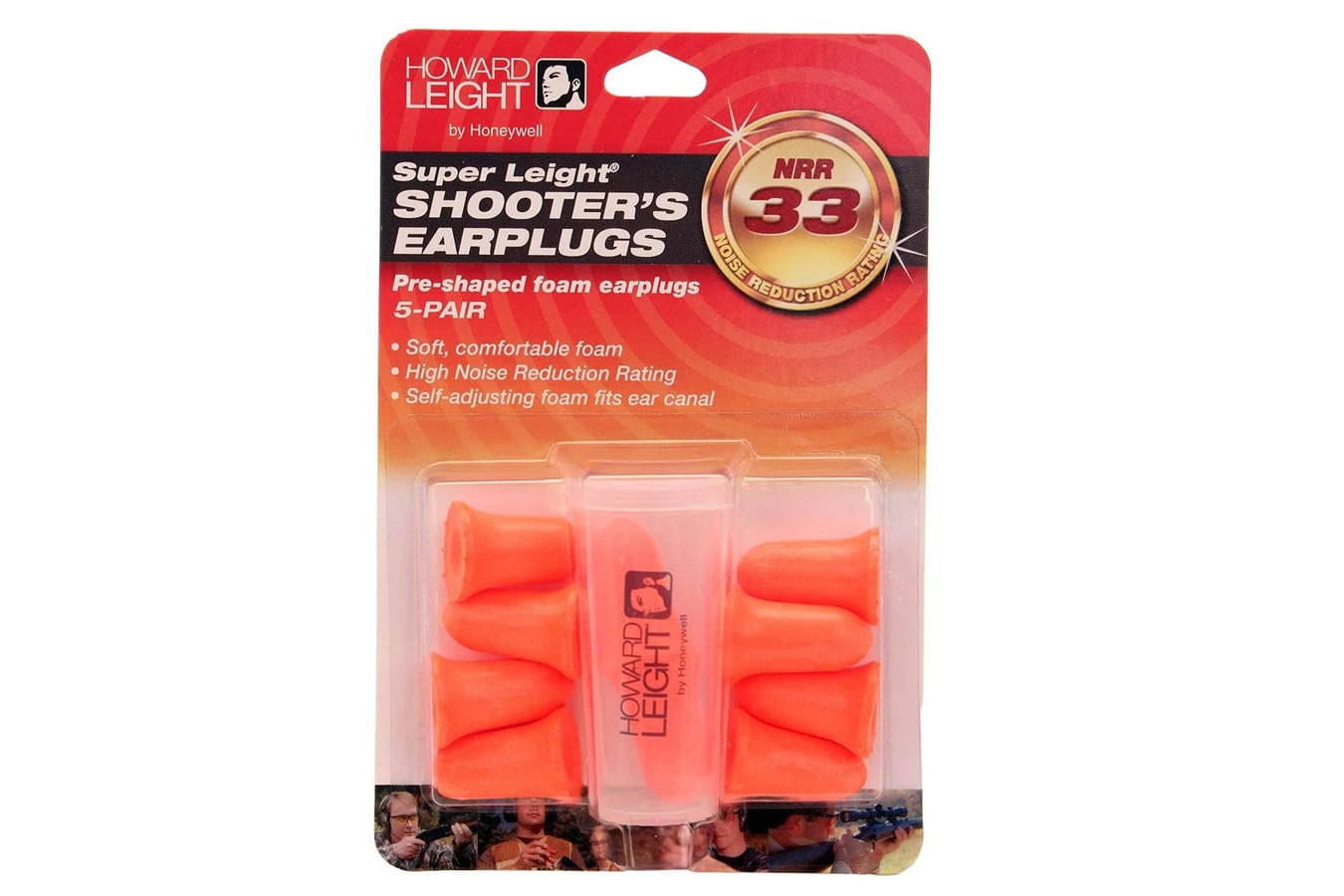 Howard Leight Super Leight Shooter's Earplugs - Orange