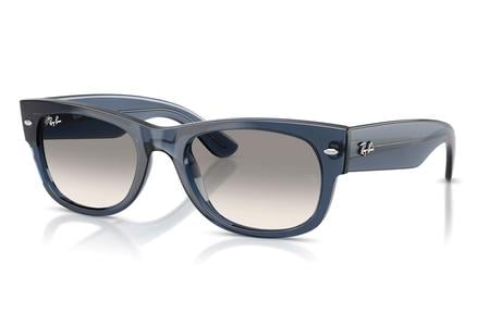 MEGA WAYFARER II TRANSPARENT DARK BLUE WITH CLEAR GRADIENT GREY LENSES