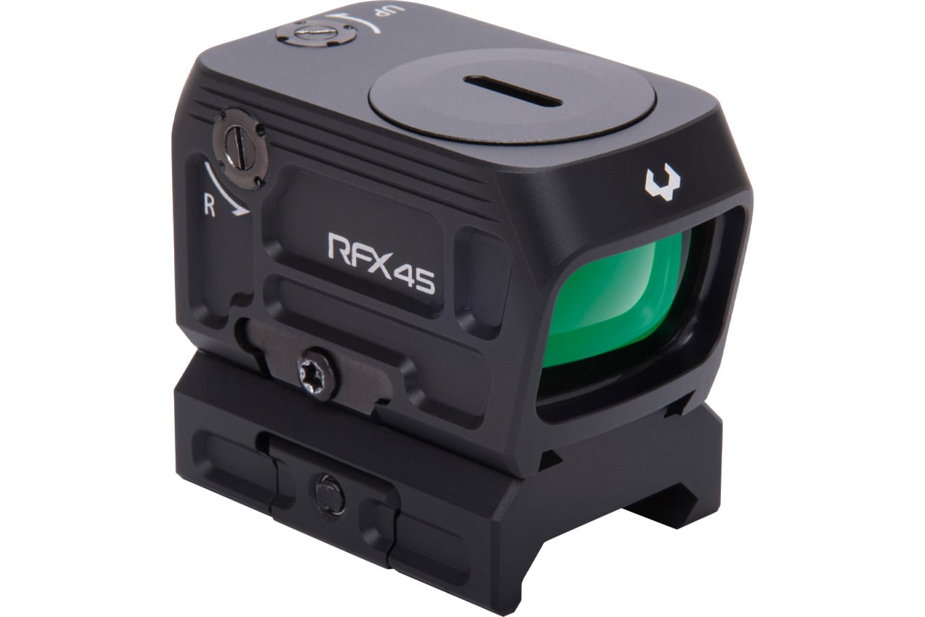 Viridian RFX45 Black Anodized 1 x 24 mm x 15.5 mm 5 MOA Green Dot ACRO/Picatinny Low Mount