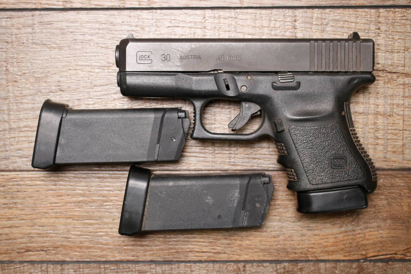 Glock 30 Gen 3 45 ACP Police Trade-In Pistol with Three Magazines