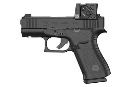 GLOCK G43X MOS8 W/AIMPOINT 9MM LUGER 15+1 3.41` BLACK GMB BARREL, BLACK STEEL SERRATED