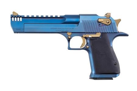DESERT EAGLE MARK XIX 50AE 6` BARREL CARBO BLUE FINISH W/ TITANIUM GOLD
