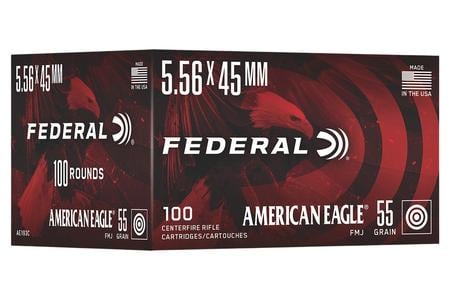 FED AM EAGLE 5.56 55GR FMJ 100/500