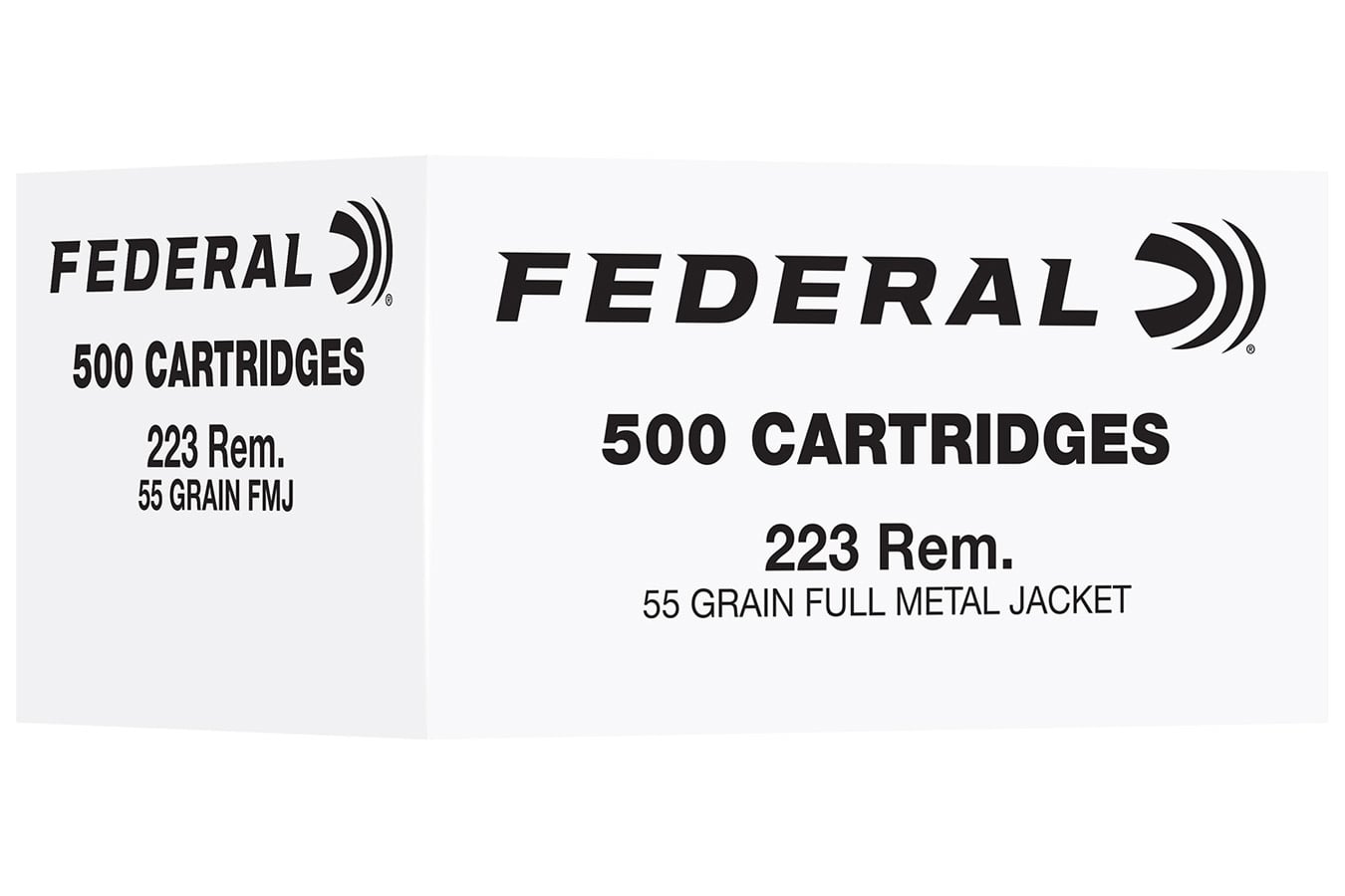 Federal 223 Remington 55 Grain FMJ Bulk Pack 500/1000