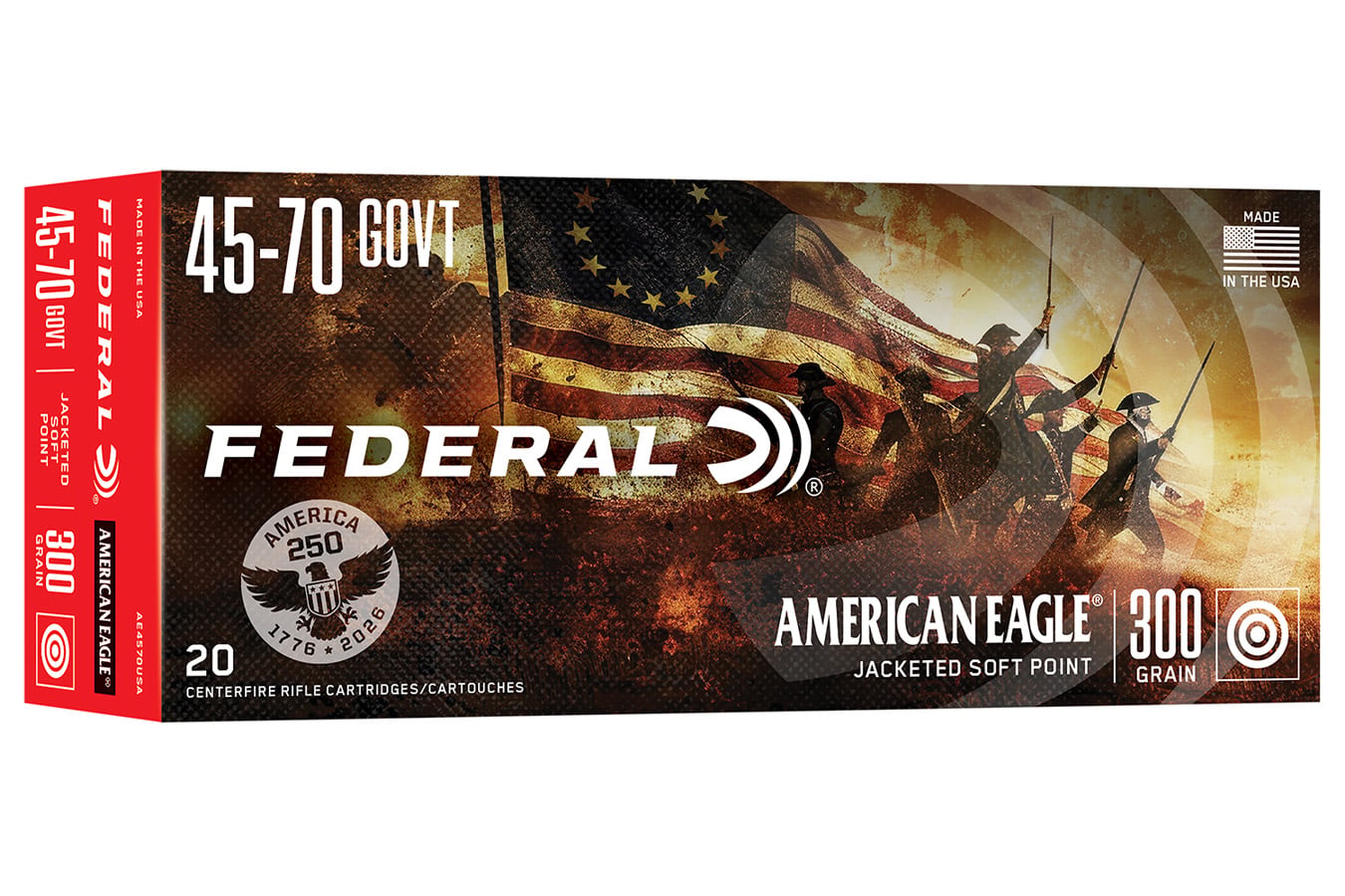 Federal American Eagle 45-70Gov 300gr Jacketed Soft Point 20 Per Box/10 Case