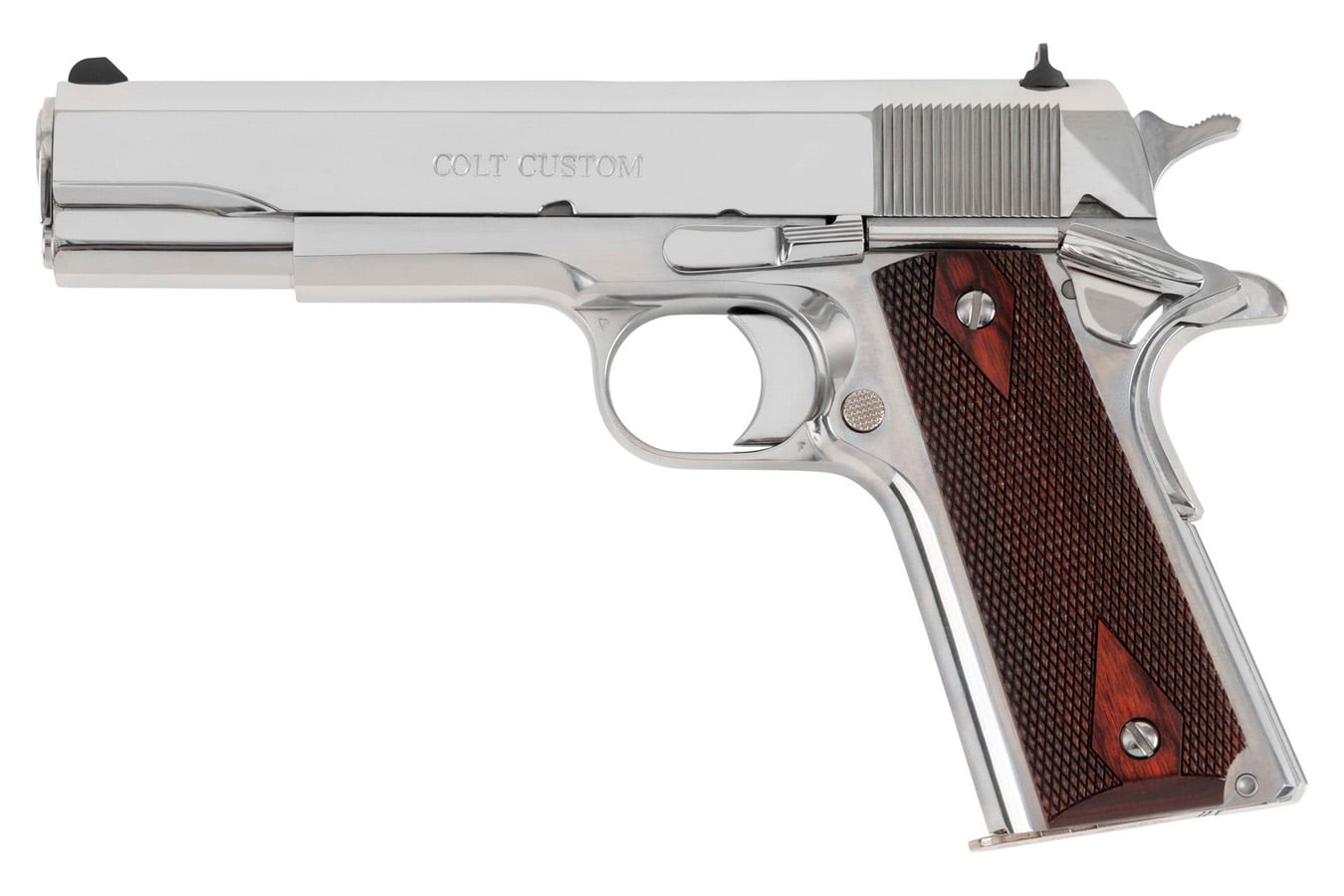Colt 1911 Classic Government 38 Super Semi-Auto Pistol with Bright Stainless Finish (Blemished) 